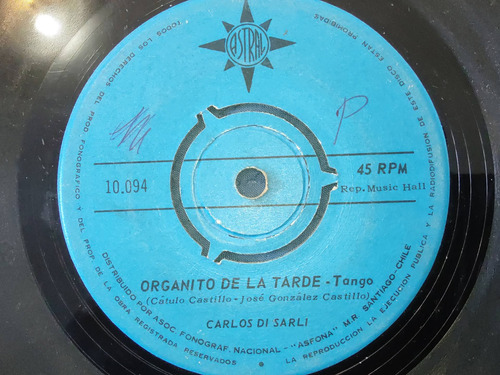 Vinilo Single De Carlos Di Sarli ( B70