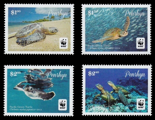 Fauna - Wwf - Tortugas - Penrhyn 2014 - Serie Mint