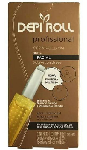 Imagem 2 de 4 de Cera Depilatória Roll-on Depiroll Facial Refil 25g