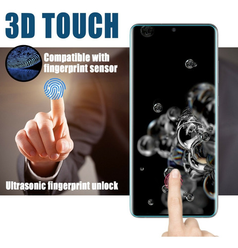 Imagen 5 de 5 de Mica De Vidrio Templado Uv Protector Galaxy S20 Plus Ultra