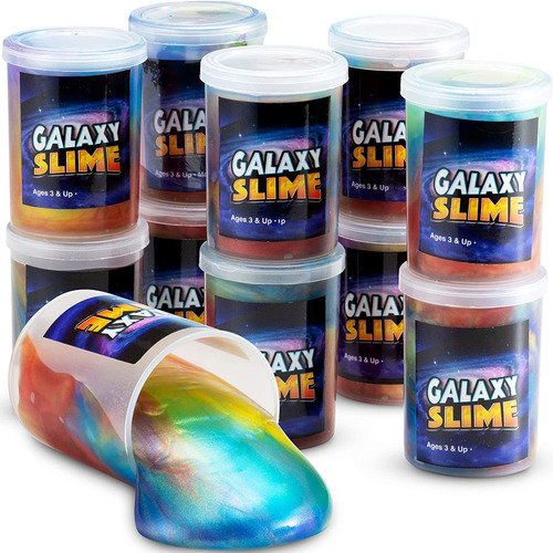  Bulk Pack Of  Marbled Galaxy Slime Assorted Neon Color...
