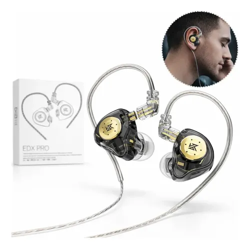 Fone De Ouvido Kz Edx Pro In Ear Retorno De Palco Preto
