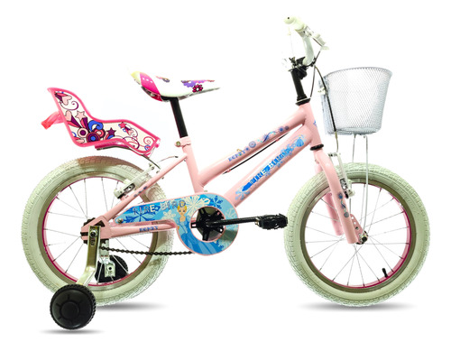 Bicicleta Paseo Nena R16 Fire Bird Honey Rosa Blanco Azul