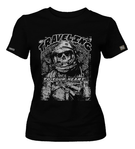 Camiseta Traveling Astronauta Dama Mujer Inp Edc