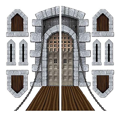 Accesorios Para Fiesta, Puerta Y Ventana De Castillo (1 Uni)