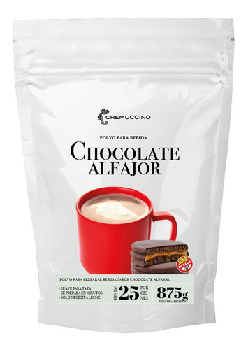 Imagen 1 de 1 de Chocolate Alfajor Caliente Espeso Polvo 875g Cremuccino Cafe