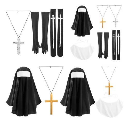 Disfraz De Monja Para Cosplay, Misionera, Hermana Monja De H