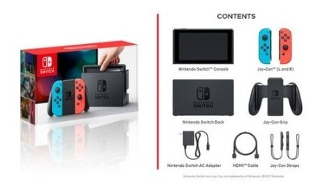 Consola Nintendo Switch Neon Azul Y Neon Rojo. Envio Gratis