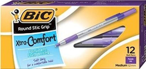 Bic Round Stic Grip Xtra Comfort Bolígrafo Medio (1,2 Mm) Pú