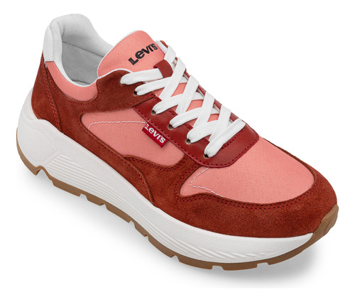 Tenis Levis Dama Plataforma Rosa L1223401 Moda Cómodo