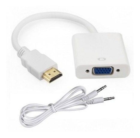 Cable Adaptador Convertidor De Hdmi A Vga Monitor Con Audio