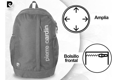 Mochila Urbana Acolchada Hombre Mujer Cierre Doble Colores Color Negro Diseño De La Tela Lisa