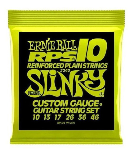 Set Cuerdas Guitarra Electrica Ernie Ball 2240 Rps-10