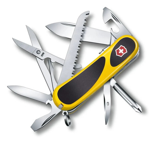 Navaja Victorinox Evogrip S18 Delémont 15 Usos 2.4913.sc8 Color Amarillo/negro