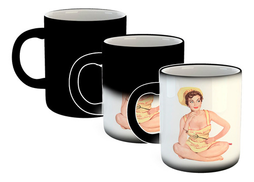 Taza Magica Pin Up Girl Kitchen Mujer