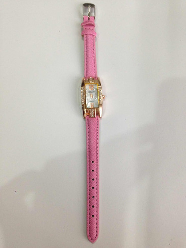 Relógio Promoção Feminino Fino Barato Com Pedra Caixa Rose