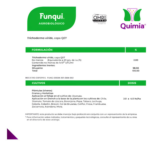 Funqui Quimia 1lt Trichoderma Viride