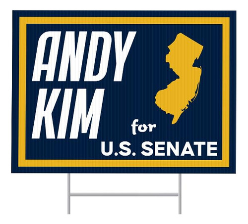 Andy Kim Para Senado Letrero Patio Nosotro Cesped Jersey 2 X