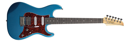 Guitarra elétrica Seizi Katana Musashi HSS superstrato de  tília lake placid blue brilhante com diapasão de amaranto