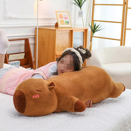 H Almohada De Peluche Gigante Capibara, Suave Y Abrazo