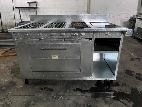 Cocina Industrial 4 Hornillas Grill Plancha Horno