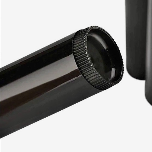 10 Tubos Vacíos Para Labial Color Negro Mecanismo Rueda 5ml