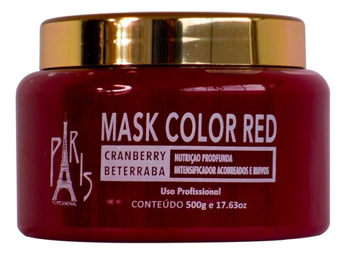 Máscara Color Red Para Cabelos Vermelhos - Paris