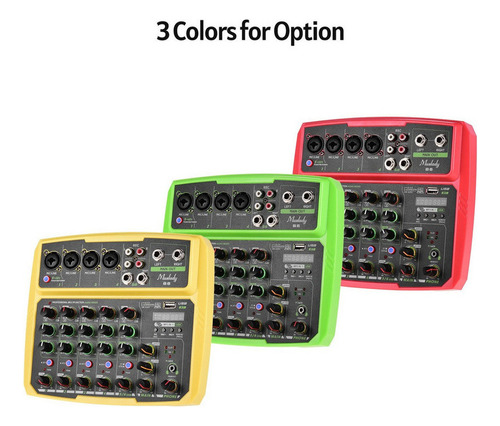 Muslady B6 - Mezclador De Audio Portátil (6 Canales, Usb)