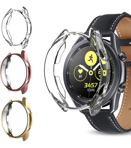 Protector Para Galaxy Watch 3 45mm X3 Unidades Clear/gold/ro