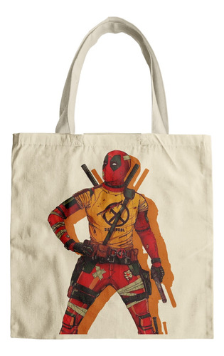 Bolsa Morral Tela Tote Bag Deadpool 3 X Men Héroe Comic Geek