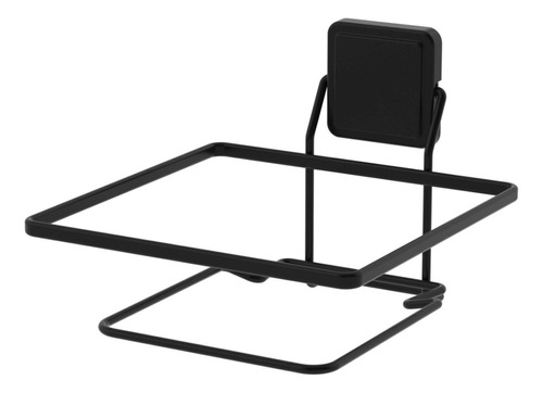 Suporte Para Lixeira Quadrada 20cm Aço Carbono Luxo Preto