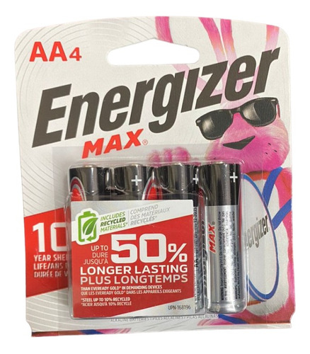 Pila Alcalina Doble A Blister 4 Pilas  Energizer Cod:4045158