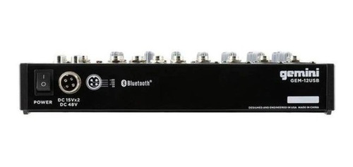 Mezcladora Geminis Gem-12usb Bluetooth/12 Ch/usb/3 Bandas
