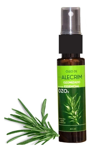 Óleo Essencial De Alecrim Ozonizado 40ml Concentração Facial