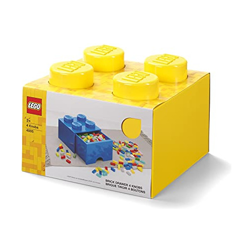 Cajón Lego De Ladrillo Amarillo 4 Brillantes