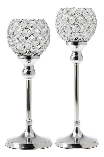 2 Piezas Cristal Globo Candeliere Pilar Central Votiva