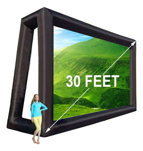 Fitnessandfun Pantalla De Proyector Inflable Enorme De 30 Pi