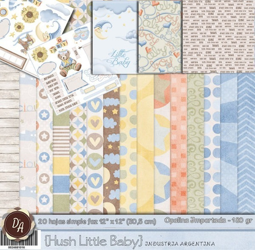 Colección Hush Little Baby X20 Scrapbooking D' Arteche Craft