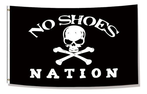 No Shoes - Bandera Pirata De Nación (3 X 5 Pies, Indiv...