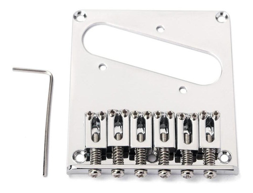 Chrome 6 Saddle Ashtray Bridge Para Telecaster Tl Electric