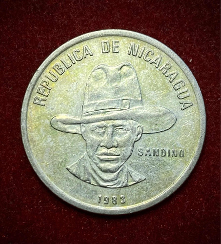 Moneda 50 Centavos Nicaragua 1983 1983 Km 42a Sandino Morir