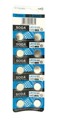 Imagen 2 de 4 de Pack X 80 Pilas Boton Lr1130 Ag10 Lr54 Soda