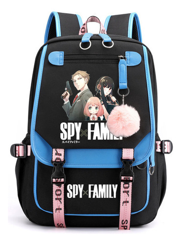 Mochila De Espías De Anime Con Usb For Jóvenes A