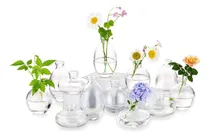 Comprar Juego De 12 Floreros De Cristal, Pequeños Floreros Hechos A