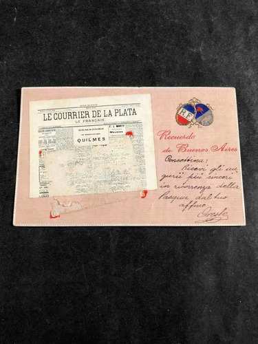 Antigua Postal Le Courrier De La Plata. 54079