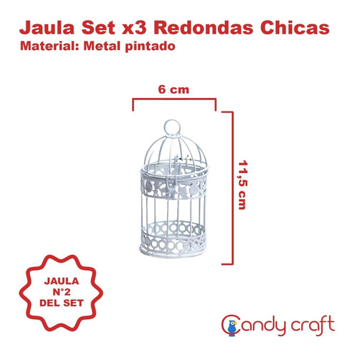 Imagen 4 de 10 de Jaula Set X 3 Unidades! Decoración, Centro De Mesa!