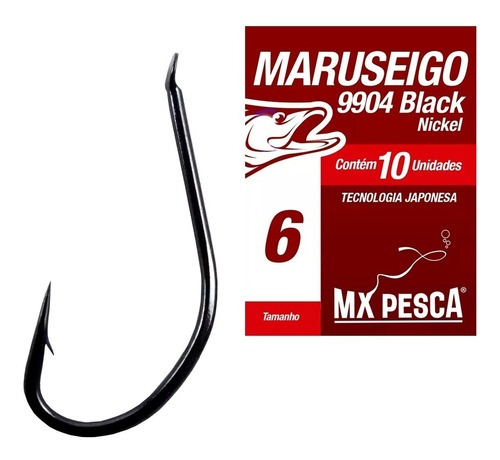 Anzuelo Trabucco Maruseigo Black Nickel  N° 6 X 10 Unidades