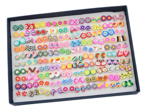 100 Pares De Pendientes Hipoalergénicos For Niñas