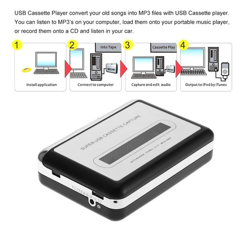 Convertidor De Cassette A Mp3 Ezcap Usb