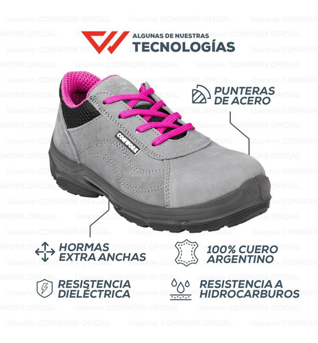 Imagen 7 de 10 de Zapatilla De Seguridad Conwork Línea Mujer 201za